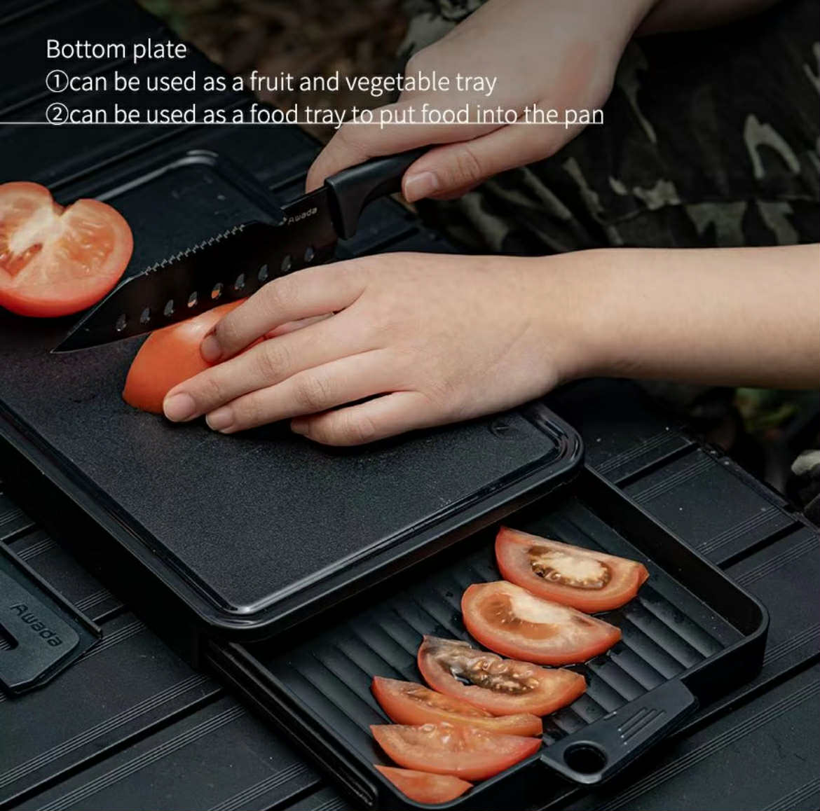 Awada Outdoor Cutting Set Camping Multifunctional Portable Knife